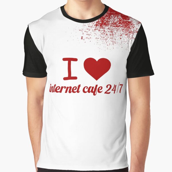 I love internet cafe 24/7 Graphic T-Shirt