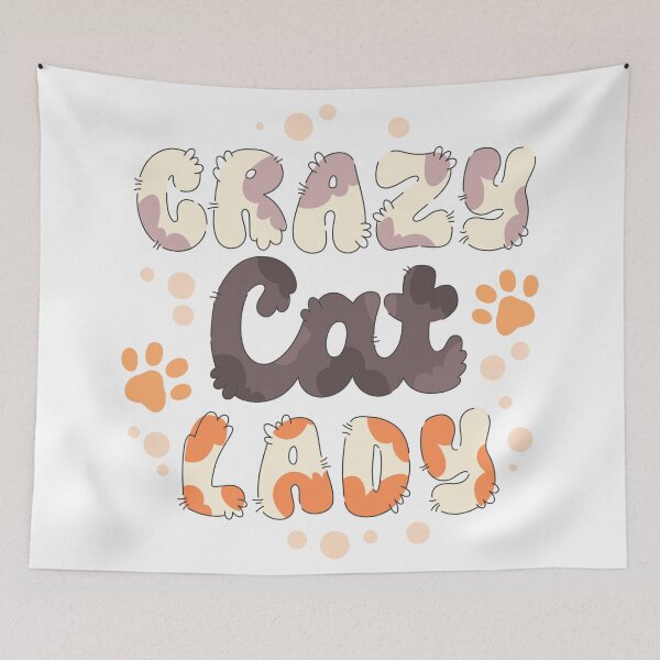 Item preview, CRAZY CAT LADY designed and sold by LettersCraft.