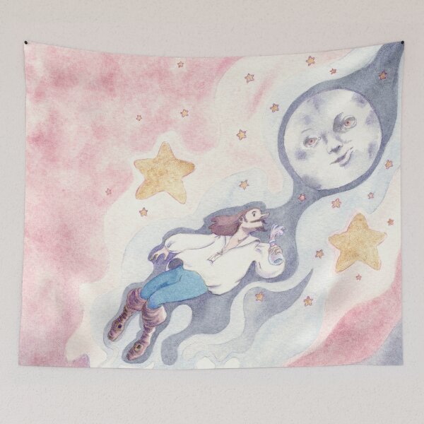 Artikelvorschau, Cyrano de Bergerac träumt davon, zum Mond zu fliegen entworfen und verkauft von Lucy Dreams.