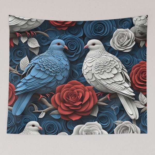 Item preview,  Turtledoves and Roses designed and sold by Paw's Arts.