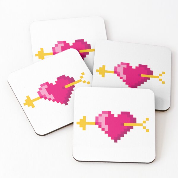 Item preview, Pixelated Love Heart with Cupid’s Arrow designed and sold by K1llexx.