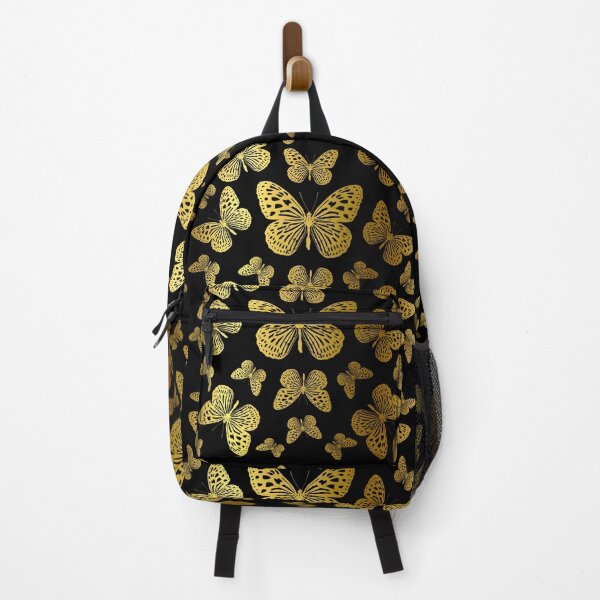 Item preview, Gold Butterflies on Black background designed and sold by Star58.