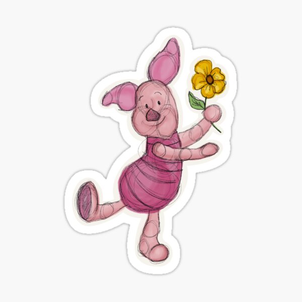 Item preview, Porcinet avec fleur designed and sold by Designs by Liv Gray.
