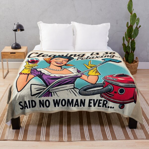 Item preview, Funny Retro Housewife - Cleaning Is So Relaxing… Said No Woman Ever designed and sold by Aredbox.