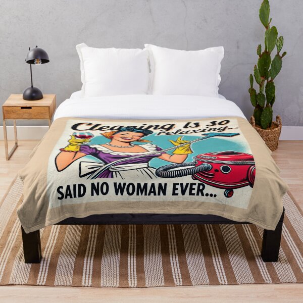 Item preview, Funny Retro Housewife - Cleaning Is So Relaxing… Said No Woman Ever designed and sold by Aredbox.