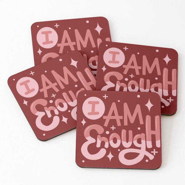 Item preview, I Am Enough Positive Typography Art designed and sold by Juli M..