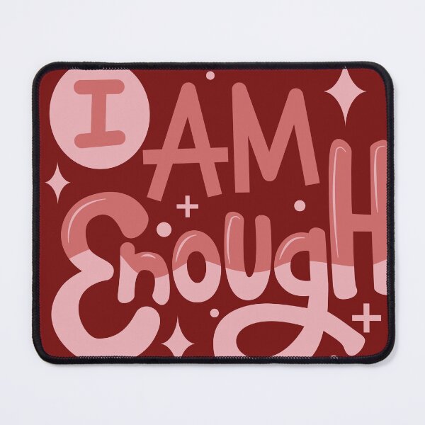 Item preview, I Am Enough Positive Typography Art designed and sold by Juli M..