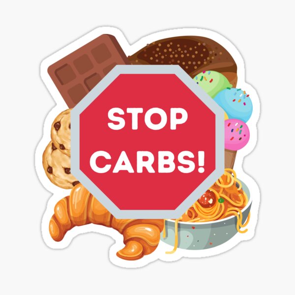 Item preview, stop carbs - sugar free zone designed and sold by szerper.
