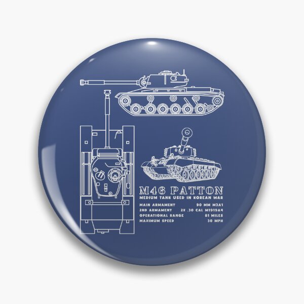 Item preview, M46 Patton Tank Blueprints Infographic Diagrams designed and sold by MilitaryMart.