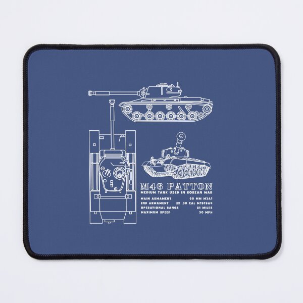 Item preview, M46 Patton Tank Blueprints Infographic Diagrams designed and sold by MilitaryMart.