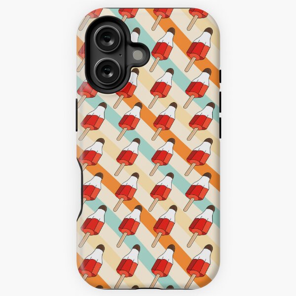 Rakete-Glace Retro Stripes Vanilla iPhone Robuste Hülle