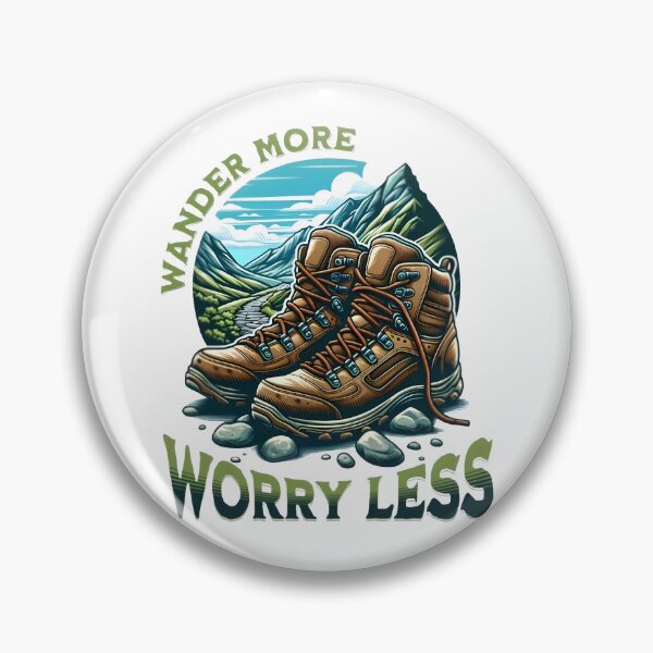 Item preview, Wander more, worry less, cool hiking designed and sold by Merchattack.