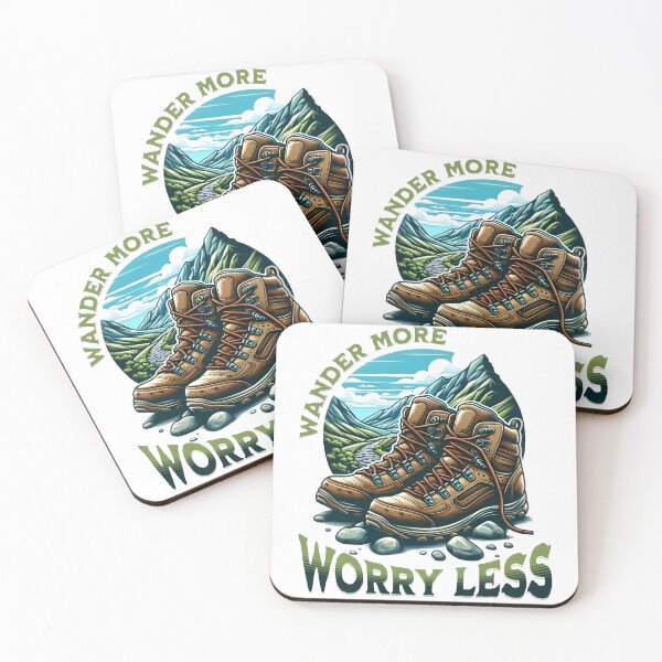 Item preview, Wander more, worry less, cool hiking designed and sold by Merchattack.