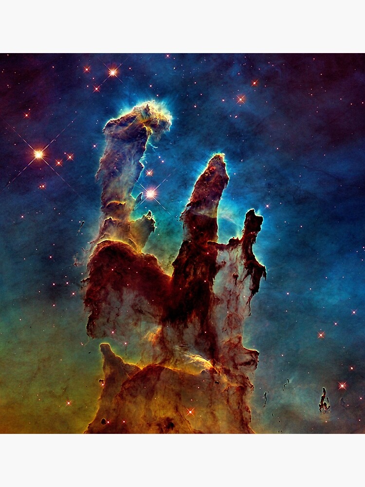 Disover M16 Eagle Nebula Pillars of Creation Enhanced Premium Matte Vertical Poster