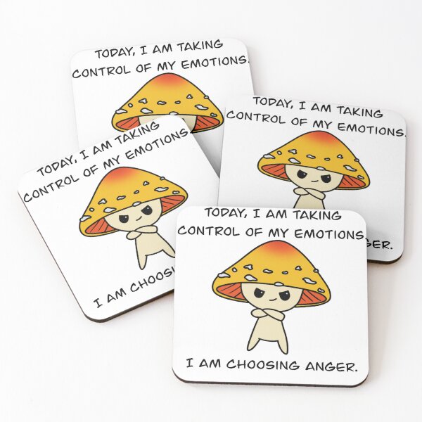 Item preview, Angry Mushroom Guy Choosing Anger designed and sold by Cherie Brunetti.
