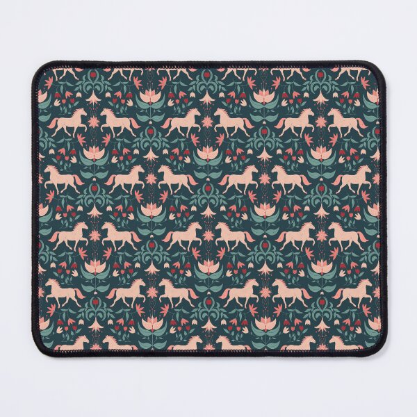Item preview, Horses surrounded by flowers, pattern with texture designed and sold by Sonja Birkelbach.
