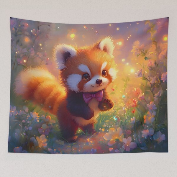 Item preview, Fluffy Red Panda's Twilight Adventure designed and sold by AI-Only Creations.