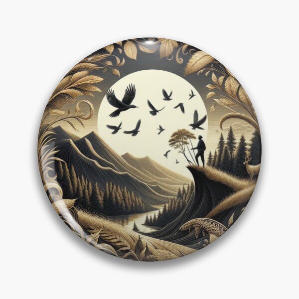 Item preview, Black and Gold Nature Scene designed and sold by AzaTees.