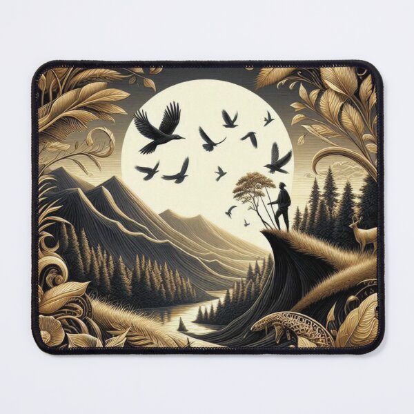 Item preview, Black and Gold Nature Scene designed and sold by AzaTees.