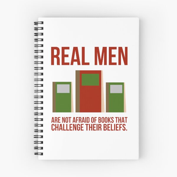 Item preview, Real men are not afraid of books  designed and sold by Rachel the Artist .