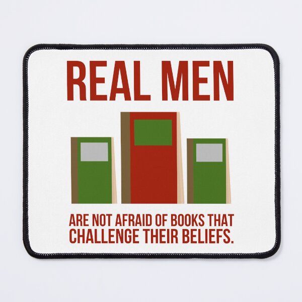 Item preview, Real men are not afraid of books  designed and sold by Rachel the Artist .