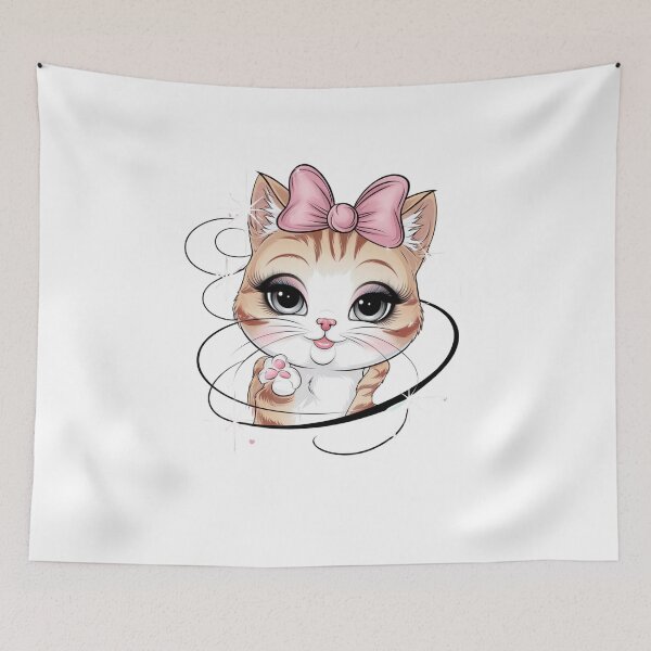 Item preview, Cute cat wearing makeup designed and sold by Mateusz Majcherek.