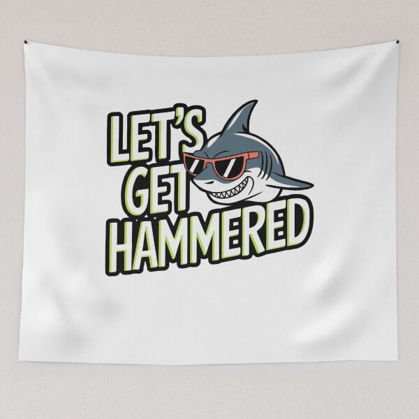 Item preview, lets get hammered hammerhead shark designed and sold by Mateusz Majcherek.