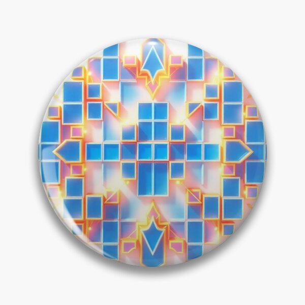 Item preview, A full blue symmetric Tetris image on a white background, rendered in a warm golden glow Isekai anime style with expressive composition, radiant and luxurious details. designed and sold by Shapeshifter797.