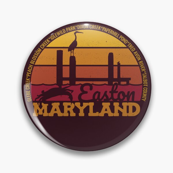 Item preview, Easton Maryland Sunset Retro Local Pride Logo designed and sold by CRHPOD20.