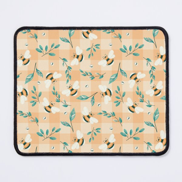 Item preview, Bumble bees, pearls and botanicals yellow designed and sold by Arty and Awkward.