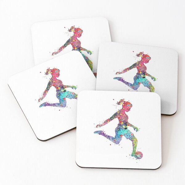 Item preview, Soccer Girl Watercolor Painting Art Print Gifts designed and sold by LotusGifts.