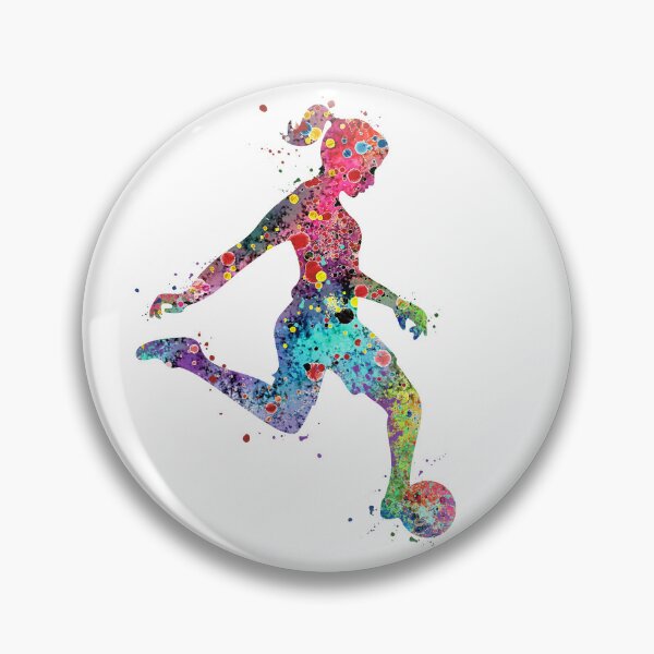 Item preview, Soccer Girl Watercolor Painting Art Print Gifts designed and sold by LotusGifts.