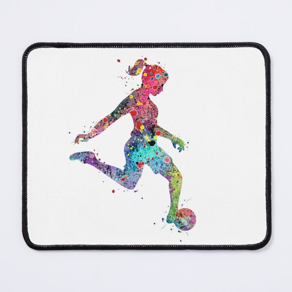 Item preview, Soccer Girl Watercolor Painting Art Print Gifts designed and sold by LotusGifts.
