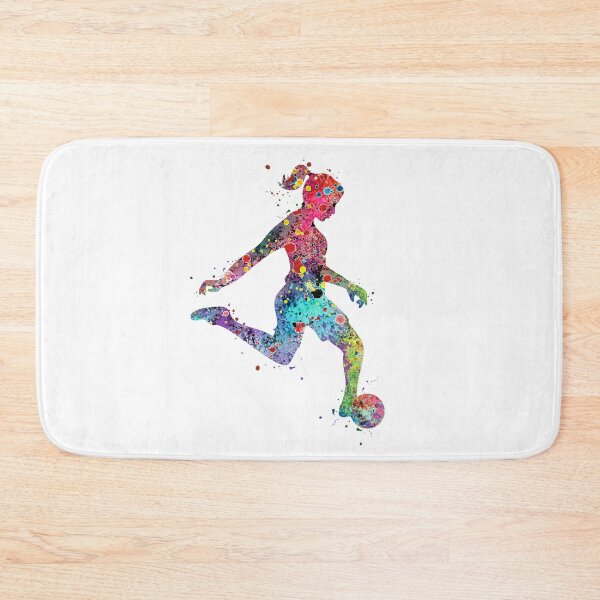 Item preview, Soccer Girl Watercolor Painting Art Print Gifts designed and sold by LotusGifts.