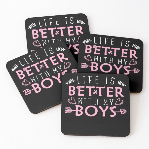 Item preview, Life is better with my Boys funny humor quote designed and sold by REDDLINE.