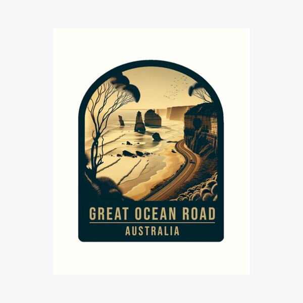 Item preview, Great Ocean Road Victoria Australia vintage designed and sold by LoveLabDesign.