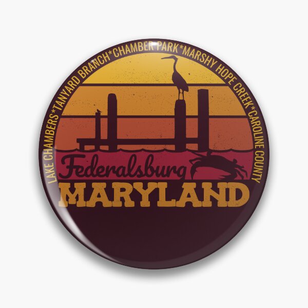 Item preview, Federalsburg Maryland Sunset Retro Local Pride Logo designed and sold by CRHPOD20.