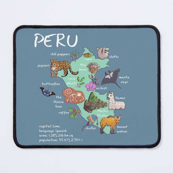 Item preview, Peru - illustrated map designed and sold by BeeHappyShop.