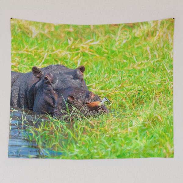 Item preview, The Hippo and the Jacana Bird designed and sold by Kay Brewer.