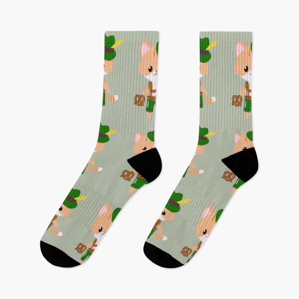 Item preview, Lispe German Oktoberfest Cat with Lederhosen, Hat and Pretzel designed and sold by Lispe-Designs.