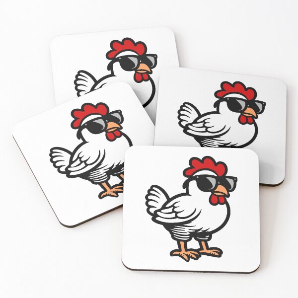 Item preview, Cool Chicken with Sunglasses Cartoon designed and sold by theartfulaspie.