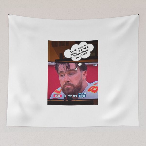Item preview, Travis thinking about the breakup songs Taylor is going to write about him ?☹️?? designed and sold by AiArtCreations1.