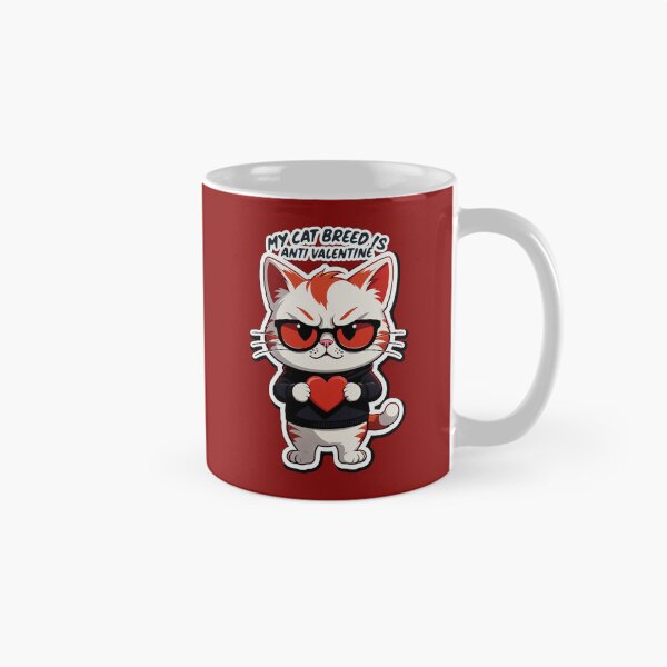 Item preview,  Anti-Valentine Cat: My Breed Hates Hearts - My Cat Breed is Anti-Valentine - Valentine's Day Gift designed and sold by YG - YiddisheGesheft.