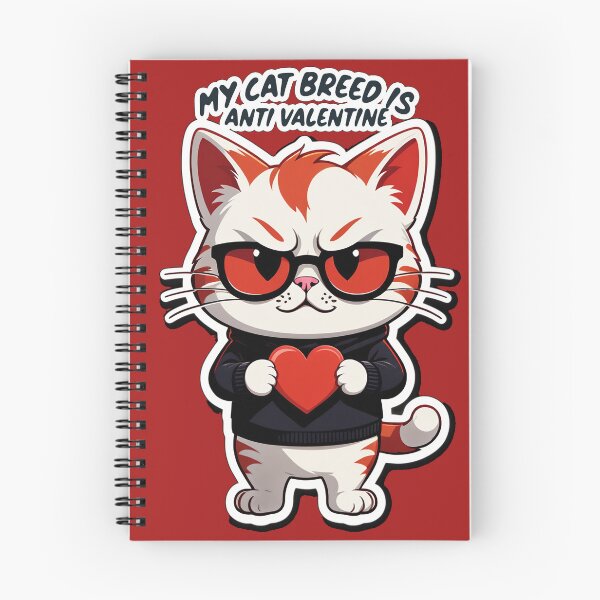 Item preview,  Anti-Valentine Cat: My Breed Hates Hearts - My Cat Breed is Anti-Valentine - Valentine's Day Gift designed and sold by YG - YiddisheGesheft.