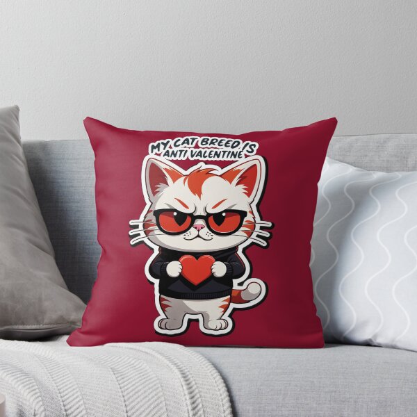 Item preview,  Anti-Valentine Cat: My Breed Hates Hearts - My Cat Breed is Anti-Valentine - Valentine's Day Gift designed and sold by YG - YiddisheGesheft.