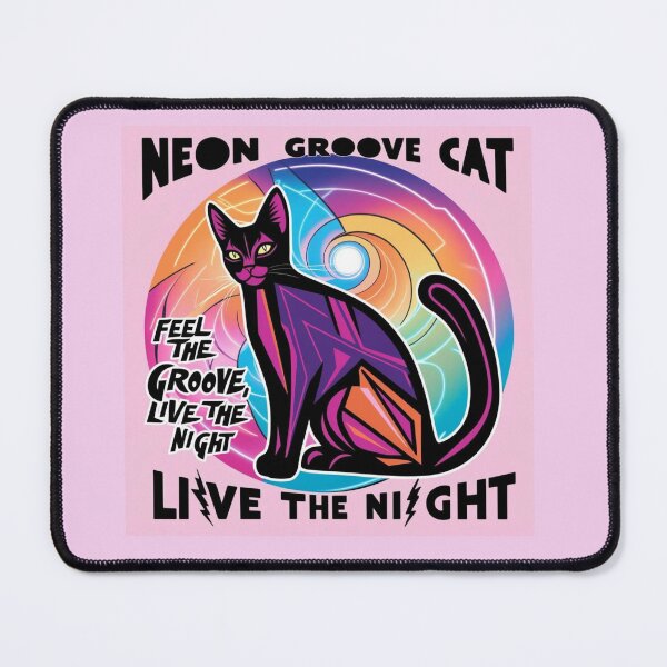 Item preview, Neon groove cat designed and sold by Artsyvision.