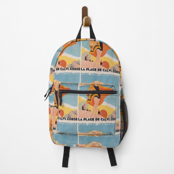 Item preview, La Plage Travel Poster: Vintage France Calvi Corse designed and sold by TeeARTHY.