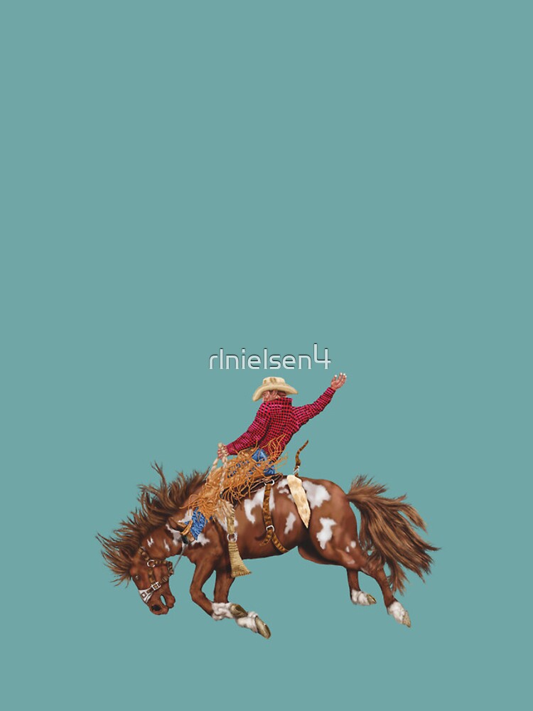Thumbnail 4 of 4, iPhone Case, Vintage Western Rodeo Art, Bronco Busting Cowboy designed and sold by rlnielsen4.