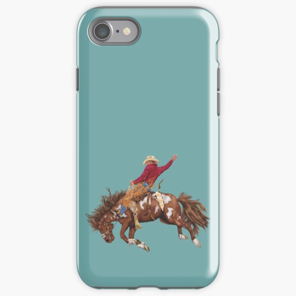 Item preview, Vintage Western Rodeo Art, Bronco Busting Cowboy designed and sold by Phat Dog Designs .