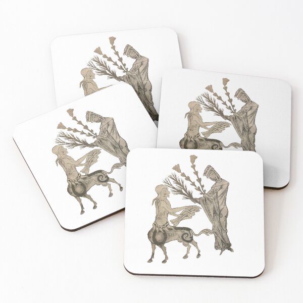 Item preview, Medieval centaur illustration of Chiron and Diana designed and sold by IllmadeErrant.